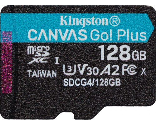SD  Kingston Canvas Go! Plus (Gen4) MicroSDXC 128 GB Class 10 UHS-I/U3 A2 V30 (SDCG4/128GBSP)