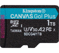 SD  Kingston Canvas Go! Plus (Gen4) MicroSDXC 1 TB Class 10 UHS-I/U3 A2 V30 (SDCG4/1TBSP)