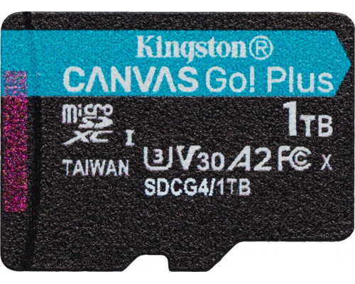 SD  Kingston Canvas Go! Plus (Gen4) MicroSDXC 1 TB Class 10 UHS-I/U3 A2 V30 (SDCG4/1TBSP)