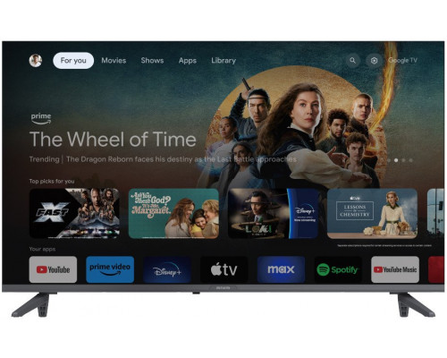 Aiwa 43GO70804UHD 109,2 cm (43") 4K Ultra HD Smart TV Wi-Fi Czarny, Chrom