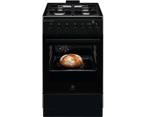 Electrolux Akcija! Electrolux 600.sērijas gāzes plīts ar elektrisko cepeškrāsni  melna  50cm LKK560010K