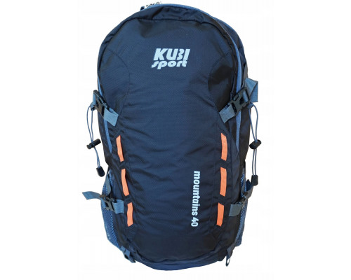 Plecak Turystyczny Sportowy Damski Męski Duży Black Solidny KUBISPORT 40 L
