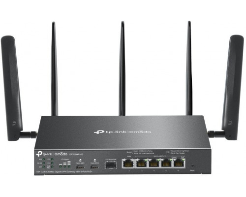 TP-Link ER706WP-4G OMADA VPN 4G+Cat6 router (AX3000,1xSFP WAN/LAN,1xGbEWAN,4xGbELAN/WAN,4xPoE+,45W,2xnanoSIM)