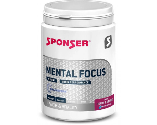 Papildinājums SPONSER MENTAL FOCUS Zāles un ogas 150g skārda (NEW 2025)