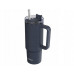 Quokka Stream - Thermal mug of steel stainlessj 950 ml with a straw (Graphite)