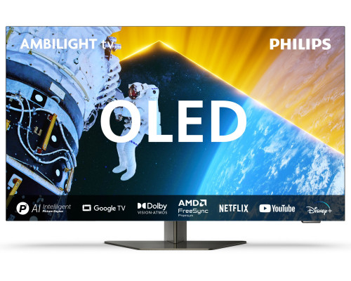 Philips 55OLED809/12, 139.7 cm (55"), 4K Ultra HD, OLED, Smart TV, Wi-Fi, Black