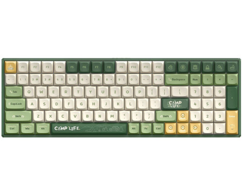 IQUNIX F97 Camping Wireless Gaming Tastatur, RGB - MX-Brown-Switches (US)