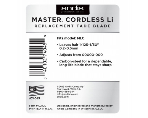 *Blades for clipper Master AN-74040