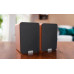 Aiwa ASP-A200 active speaker pair, brown