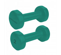 Spokey Dumbbells Shape vinyl 2 x 2 kg Zielone