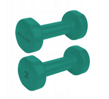 Spokey Dumbbells Shape vinyl 2 x 2 kg Zielone