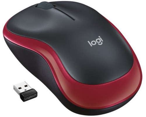 Bevielė pelė Logitech M185. Raudona