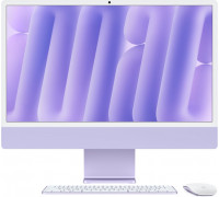 APPLE iMac Z1ET 59,62cm 23,5Zoll Standardglas M4 10C CPU/10C GPU/16C N.E. 16GB 256GB SSD Gbit Eth MM MaKey TID DE Violett