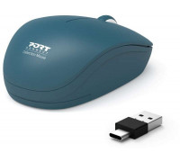 Port Designs 900545, Ambidextrous, Optical, RF Wireless, 1600 DPI, Blue