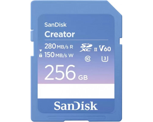SD  SanDisk Creator SDXC 256 GB Class 10 UHS-II/U3 V60 (SDSDXEP-256G-GNCIS)