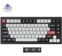 Keychron Q1 HE 75% Knob Wireless Tri-Mode QMK Gateron 2.0 Magnetic Switch Carbon Black