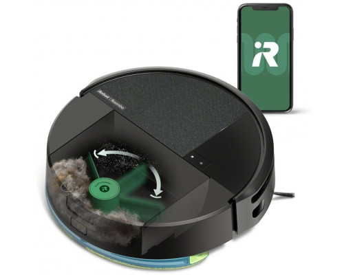 iRobot Roomba 205 DustCompactor Robot vacuum cleaner with floor cleaning - Black