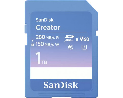 SD  SanDisk Creator SDXC 1 TB Class 10 UHS-II/U3 V60 (SDSDXEP-1T00-GNCIS)