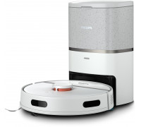 Philips 3000 series HomeRun Aqua XU3110/02 Vacuum and Mop Robot, Combi, Metallic, Round, Light/Beluga Metallic, Acrylonitrile butadiene styrene (ABS), 0.35 L