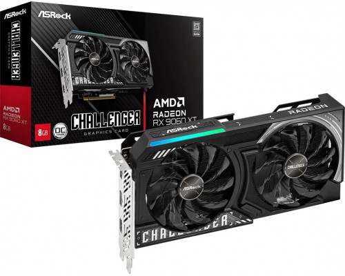 ASRock Radeon RX 9060 XT Challenger OC 8GB GDDR6 (RX9060XT CL 8GO)