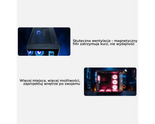 Rampage Loopy akwarium 7x wentylator ARGB Infinity HUB black (LOOPY-BLACK)