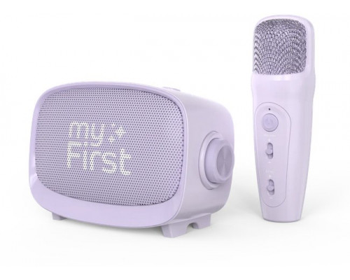 myFirst Voice 2 - zestaw do karaoke dla dzieci - mikrofon i głośnik bezprzewodowy z efektami modyfikacji dźwięku (purple)