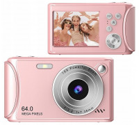 Aparat Cyfrowy Zdjęcia 64MP Filmy 4K / 30fps 18x ZOOM AntiShake / XREC Q18 / Rose