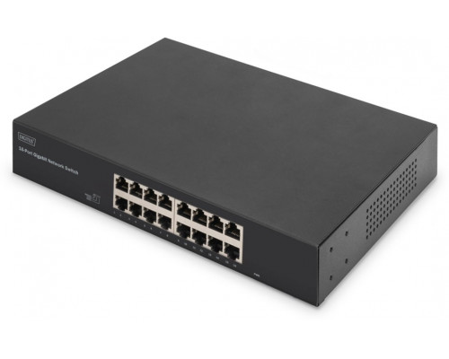 Digitus 16-port  gigabitowy, 19 cali, niezarządzalny