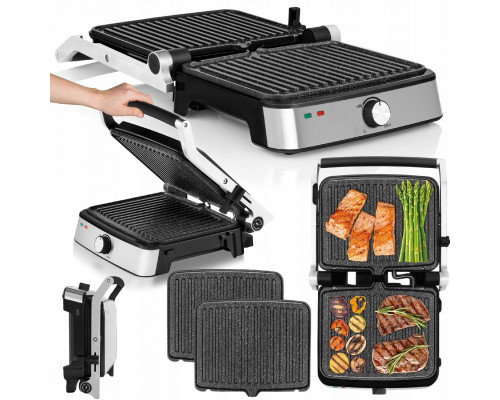 Grill Elektryczny Opiekacz Do Kebaba Kontaktowy Xxl 2000W Rozkładany Mocny