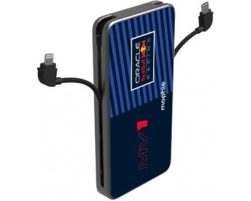 Mophie Powerstation Plus 10K Red Bull Racing MV1 - powerbank 10000mAh, zintegrowany cable USB-C oraz lightning (1x port USB-C)