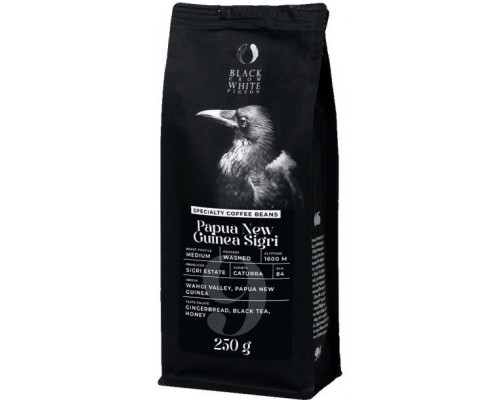 Specialty coffee beans Black Crow White Pigeon Papua New Guinea Sigri, 250 g