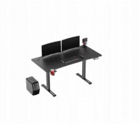 ULTRADESK Gaming galds dla gracza LEVEL V2, 140x68cm, 72-117cm, elektycznie regulowany, bez podk�adki