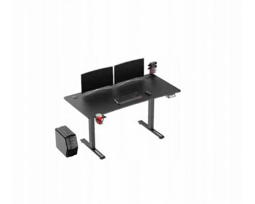 ULTRADESK Gaming galds dla gracza LEVEL V2, 140x68cm, 72-117cm, elektycznie regulowany, bez podk�adki