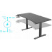 ULTRADESK Gaming galds dla gracza LEVEL V2, 140x68cm, 72-117cm, elektycznie regulowany, bez podk�adki