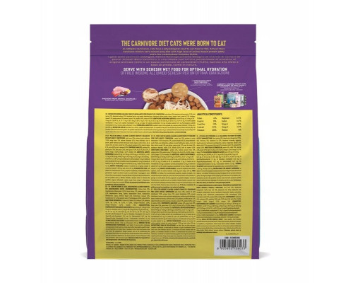 Born Carnivore, karma sucha, dla kot�w, chicken i �led�, 255 g, worek
