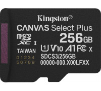 SD  Kingston Canvas Select Plus MicroSDXC 256 GB UHS-I/U1 A1 V10 (SDCS3/256GBSP)