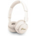 nauszne Guess Bluetooth 5.3 Metal Logo Script beżowy