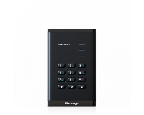 iStorage diskAshur3 HDD zewnętrzny dysk twarde 1 TB USB Type-C 3.2 Gen 1 (3.1 Gen 1) Black