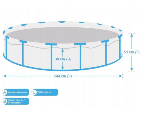 Intex bazén Florida 2,44x0,51 m, bez příslušenství