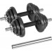 Dumbbells cast iron adjustable w walizce z gryfem, zestaw 20kg REBEL ACTIVE