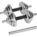 Dumbbells cast iron chrome plated adjustable w walizce z gryfem, zestaw 20kg REBEL ACTIVE