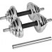 Dumbbells cast iron chrome plated adjustable w walizce z gryfem, zestaw 20kg REBEL ACTIVE