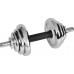 Dumbbells cast iron chrome plated adjustable w walizce z gryfem, zestaw 20kg REBEL ACTIVE