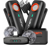 2x Bezprzewodowy + Etui Ładujące 2TX 1RX Hohem / Mic-01 / USB-C TYPE-C