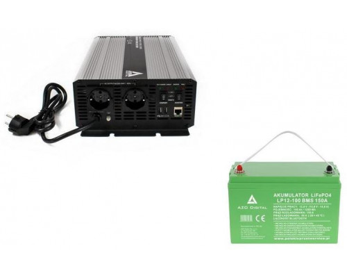 Zestaw zasilania awaryjnego Sinus UPS-4000SR 4000W + AKU 100Ah 12V LiFePO4 BMS