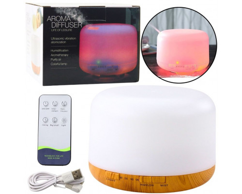 Nawilżacz Powietrza Dyfuzor Aromaterapia Lampka Nocna LED Pilot 300ml