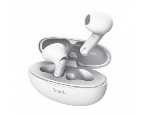 Trust Yavi Ausinės True Belaidės Stereo (TWS) į ausis įkišamos Calls/Music USB Type-C Bluetooth Baltas