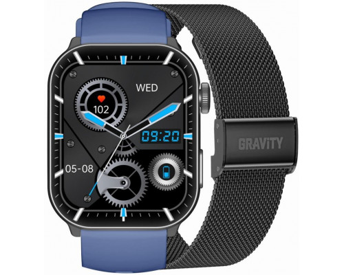 Smartwatch Męski GRAVITY GT28-3 Pasek + Bransoleta Granatowo Black