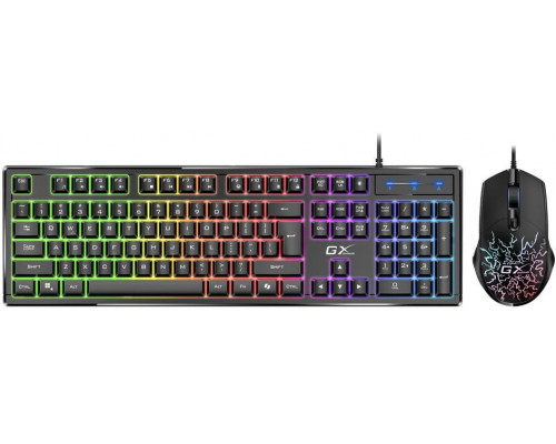GENIUS set klávesnice + myš GX GAMING Scorpion KM-GX3, Drátový set USB, CZ+SK, černá
