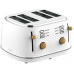 Witt Premium Wood four-slice toaster, white